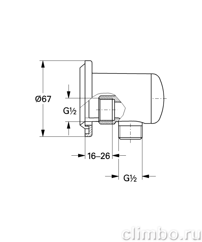 Подключение для душевого шланга GROHE Relexa, 28673000 — фото товара