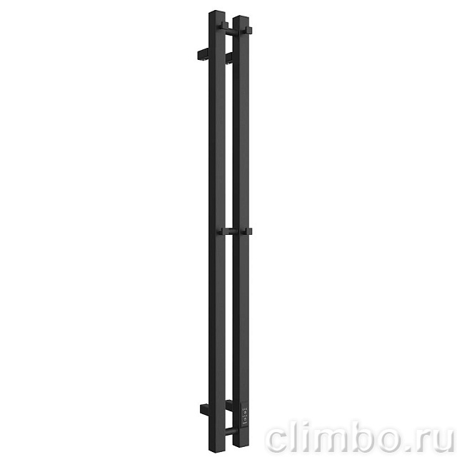 Полотенцесушитель STOUT электрический ROCK quadro 120*08 Черный матовый 2 опоры — фото, детали конструкции