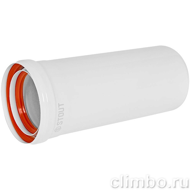 STOUT SCR-0080-820250 STOUT Удлинитель дымохода утепленный традиц. D80(п-м), L250 (газоход до 185 градусов) — фото, детали конструкции