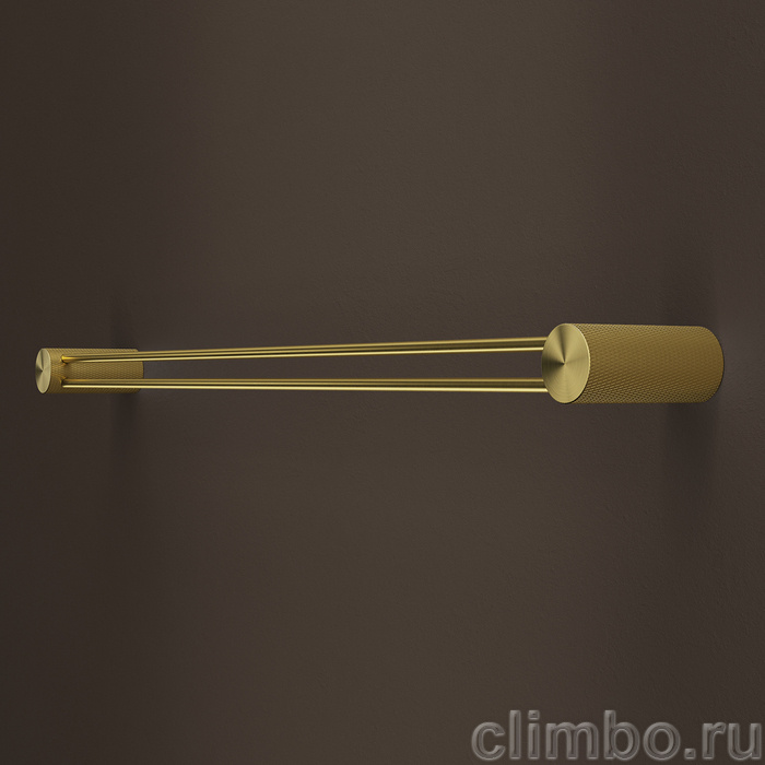 Полотенцедержатель одинарный, нержавеющая сталь, Дюна (Duna), золото матовое, IDDIS, DUNMG10i49 — фото, детали конструкции