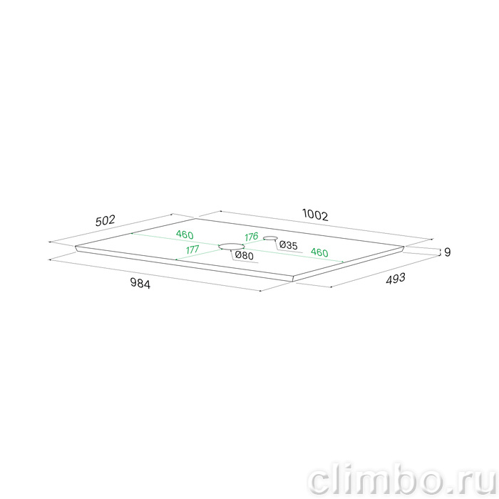 Столешница, керамогранит, 100 см, белый мрамор, Оптима Хоум (Optima Home), IDDIS, OPH10M0i89 — фото, детали конструкции