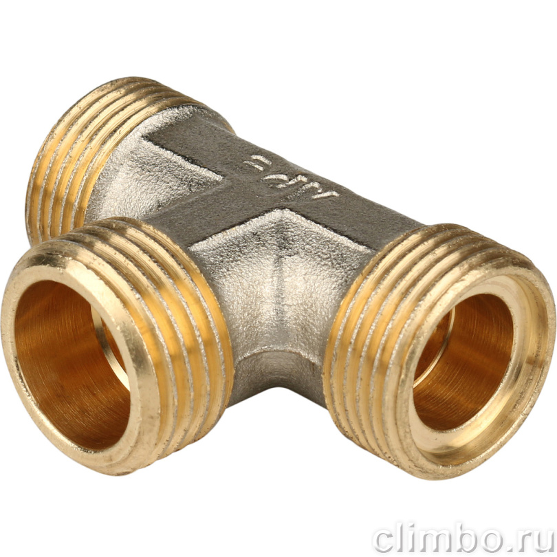 STOUT Тройник-переходник с наружной резьбой 1/2"х16 для металлопластиковых труб винтовой (SFS-0011-001216) — фото товара